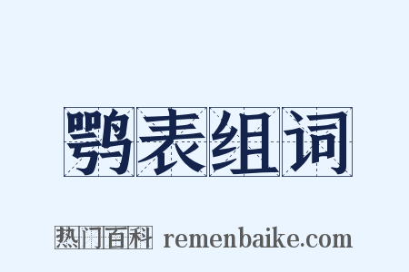鹗表组词是什么意思的图片